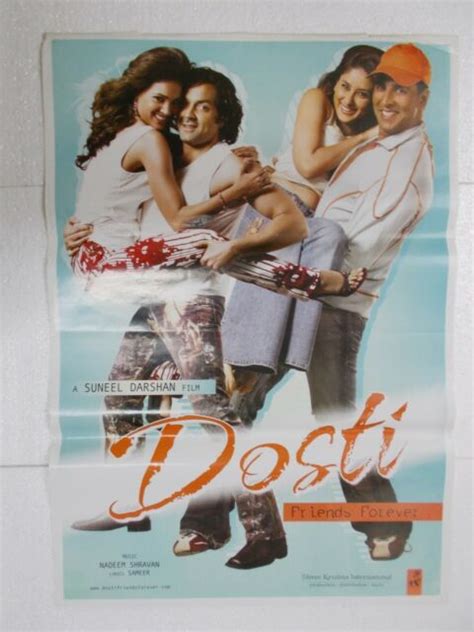 DOSTI 2005 AKSHAY KUMAR BOBBY DEOL LARA KAREENA Rare Poster Bollywood ...