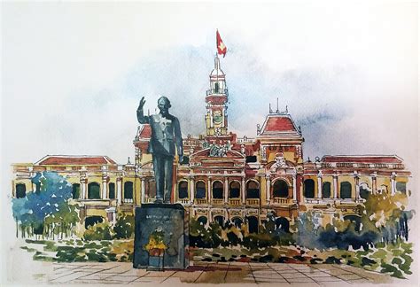 [Illustrations] An Art Book of Watercolor Saigon Sketches 3 Years in ...