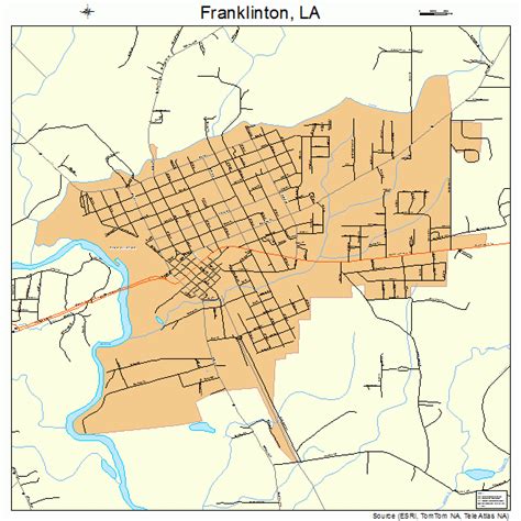 Franklinton Louisiana Street Map 2227190