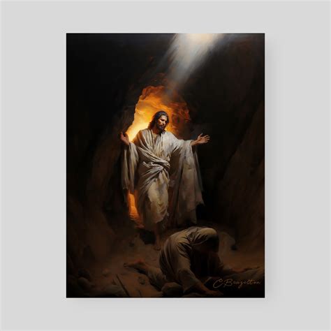 Jesus and Lazarus, an art print by Painted Gospel - INPRNT