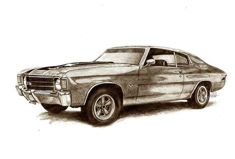 Muscle car sketches & Auto Art - Team-BHP | Car drawings, Muscle cars ...