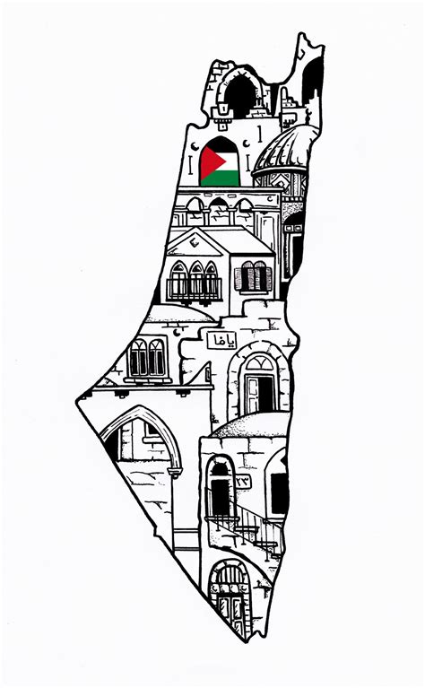 Palestine Flag Coloring Page Coloring Pages