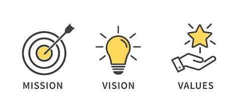 Premium Vector | Mission Vision and Values icon Organization mission ...