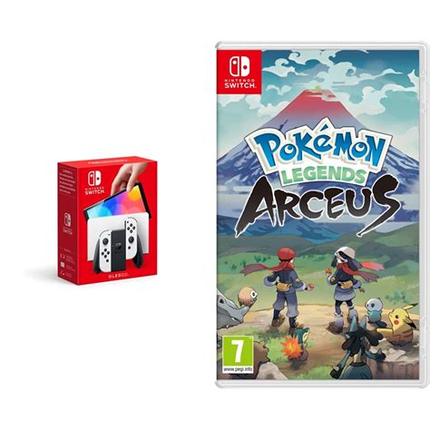 Buy Nintendo Switch (OLED Model) - White + Pokemon Legends Arceus ...