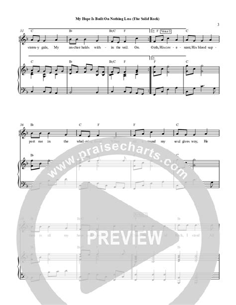 My Hope Is Built On Nothing Less (The Solid Rock) Sheet Music PDF ...