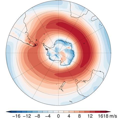 Southern Hemisphere westerly jet strength and position | Climate Data Guide