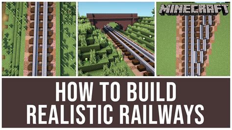 Minecraft : How to Build Realistic Railways - Minecraft Building Tips ...