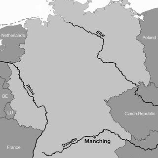 Schematic map of the oppidum of Manching featuring important landmarks ...