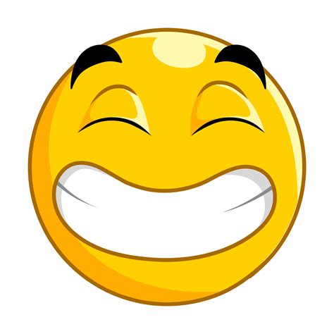 Happy Smiling Vector Emoji. Cartoon Happiness Emoticon Smile Face ...