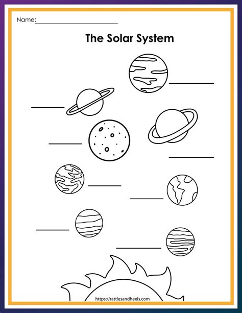 Free solar system worksheets for kids – Artofit