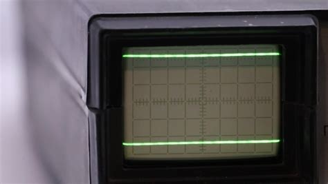 oscillogram electrical signal on oscilloscope screen Stock Footage ...