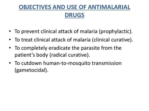 Introduction to antimalarial drugs