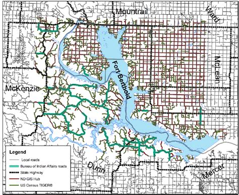 The final road map for Fort Berthold Reservation. | Download Scientific ...