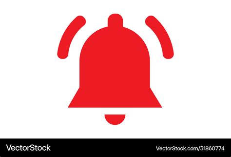 A artwork red bell logo Royalty Free Vector Image