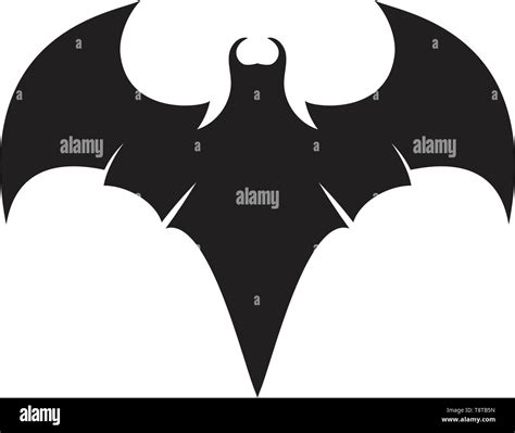 Bat wing black symbol logo Stock Vector Image & Art - Alamy