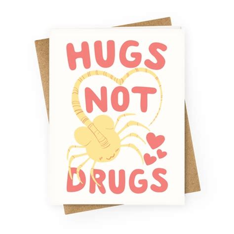 Hugs Not Drugs Greeting Cards | LookHUMAN