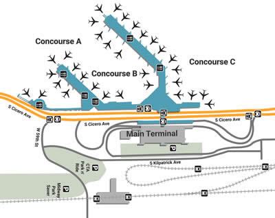 Mdw Airport Terminal Map