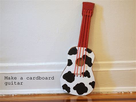 Make a cardboard guitar | Pink Stripey Socks