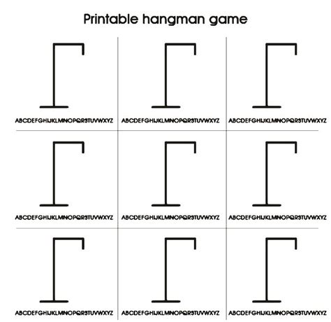 Printable Hangman Game Rules Templates | Paper games for kids, Hangman ...