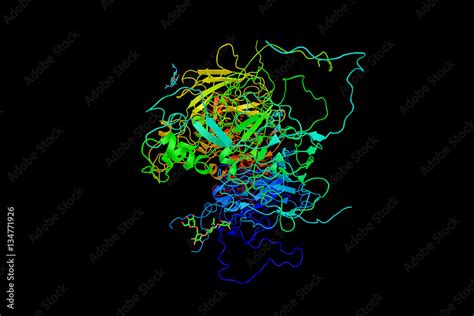 Factor VIII (3d structure), an essential blood-clotting protein, Stock ...