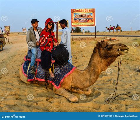 Riding Camel on Thar Desert in Jaisalmer, India Editorial Photo - Image ...