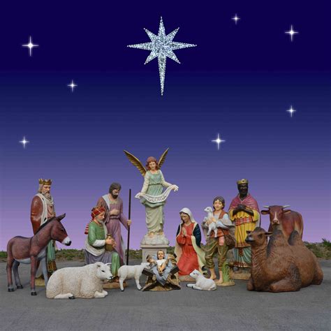 Outdoor Lighted Nativity - Giant Decor - Commercial Displays - Nativity ...