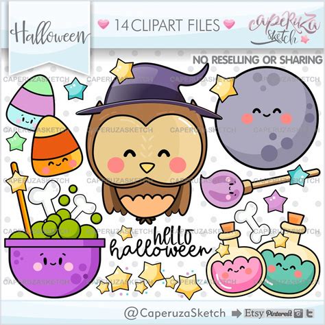 Halloween Clipart Halloween Owl Clipart COMMERCIAL USE Owl - Etsy