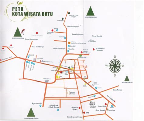 > Peta Lengkap Indonesia: Peta Wisata Batu Malang