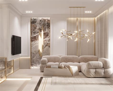 beige marble living room | Interior Design Ideas