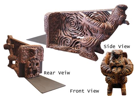 Maori Carving #12 Waka Prow Medium (L: 1.2M) - First Scene - NZ's ...