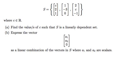 linear algebra - Linearly Dependent Vectors - Mathematics Stack Exchange