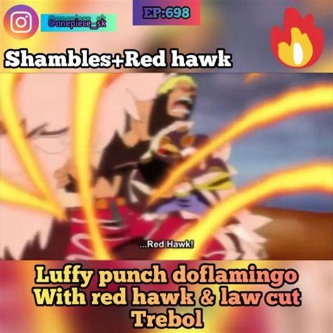 Luffy punch doflamingo with red hawk 🔥🔥 . . [Follow:@onepiece_sk🔥] For ...