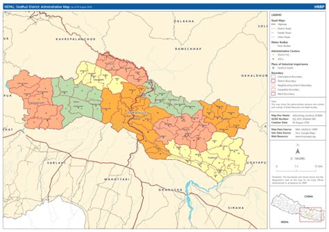 Nepal: Sindhuli District: Administrative Map (as of 09 August 2018 ...