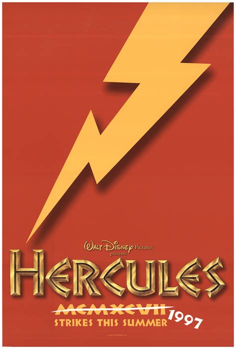 Hercules 1997 Movie Poster