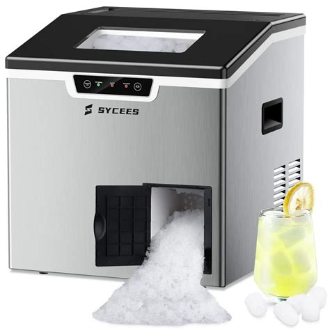 SYCEES 2-in-1 Countertop Ice Maker Machine & Ice Shaver - 44lbs/Day ...