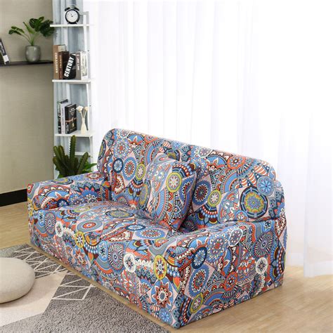 Piccocasa Floral Sofa Covers Stretch Thick 3 Seater Slipcover Full ...