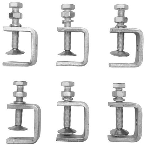 6pcs C Clamps,u Clamps For Metal Working, Small Desk Clamp With Stable ...