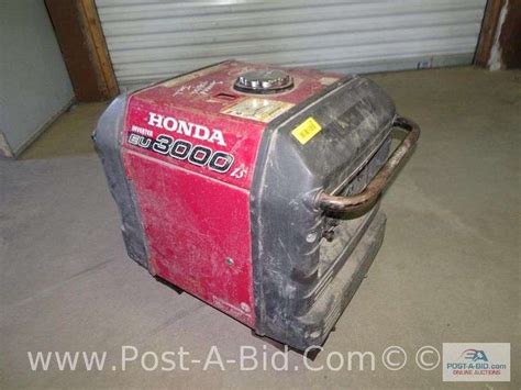 Honda EU3000 Generator, 2-20 A - Elsenpeter Auctions & Real Estate, Inc ...