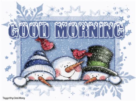 Animated Good Morning Snowmen | Good morning christmas, Good morning ...