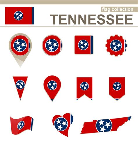 Tennessee Flag Collection 5730059 Vector Art at Vecteezy