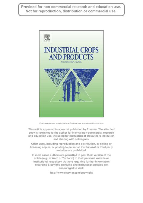 (PDF) Industrial crops products 2013 | annamaria celli - Academia.edu