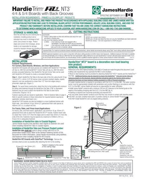 HardieTrim HZ5 NT3 Installation Instructions - James Hardie