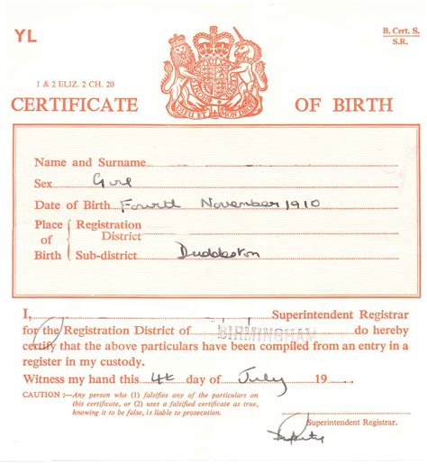 Where is the serial number on a english birth certificate - vertaiwan