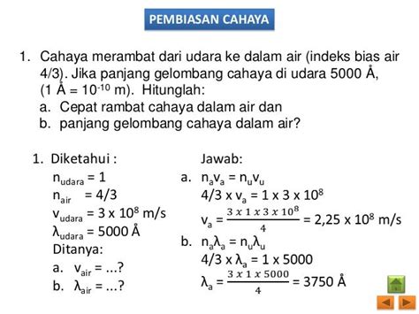 Contoh soal cahaya