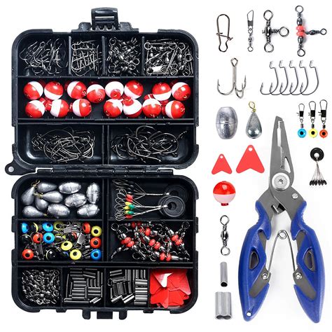 Fishing Gear Kit: 263pcs Set with Pliers, Tackle Box, Jig Hooks ...