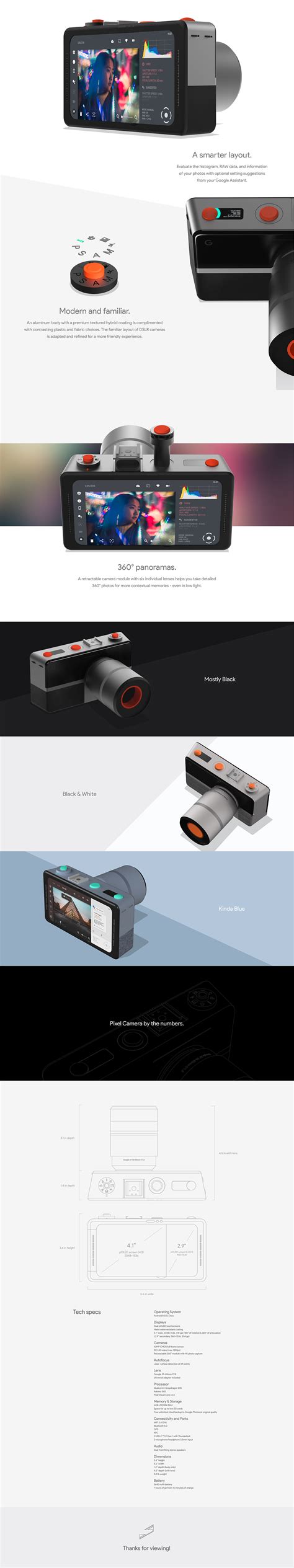 Pixel Camera // A Product Concept for Google on Behance