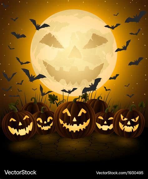 Spooky halloween night Royalty Free Vector Image