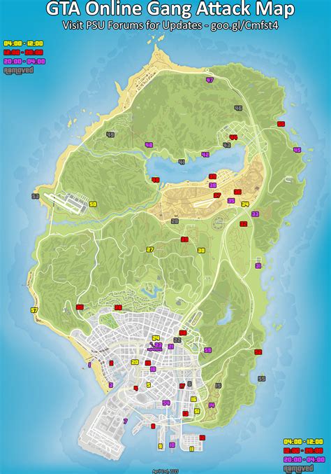 GTA: Online Gang Attack Map | PlayStation Universe