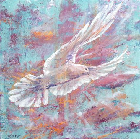 Art & Collectibles Acrylic Dove Wall Art Bird Painting Dove Painting ...