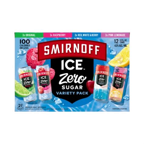 Smirnoff Ice Zero Sugar Variety Pack, 12 - 12.0 FL OZ - Kroger